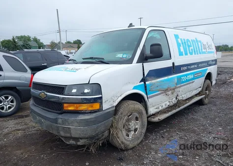 2019 Chevrolet Express 2500 Work Van from USA, damaged, VIN 1GCWGAFG0K1275090